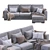 Modern Stylish Orion Sofa 3D model small image 2