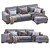 Modern Stylish Orion Sofa 3D model small image 3