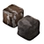 Faux Fur Poufs: Luxurious Pottery Barn Accent 3D model small image 1