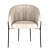 Velvet Chair in Light Beige | Garda Decor 3D model small image 2