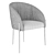 Velvet Chair in Light Beige | Garda Decor 3D model small image 4