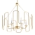 Gold Modern Chandelier - Exquisite Kitchen Lighting 3D model small image 1