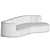 Chloe Curved Sofa: Elegant and Versatile Seating 3D model small image 3