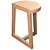 Rustic Wood Stool: Elegant & Versatile 3D model small image 1