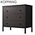 KOPPANG 3-Drawer Chest: Stylish Storage Solution 3D model small image 1