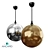 Amber Chrome Pendant Lamp: Elegant and Durable 3D model small image 1