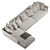 Elegant B&B Italia Noonu L Sofa 3D model small image 6