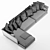 Elegant B&B Italia Noonu L Sofa 3D model small image 7