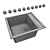 Elegant Compact Sink with Extra Accessory Holes 3D model small image 2