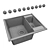 Modern Compact Kitchen Sink Florentina Lipsis 3D model small image 2