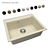 Florentina Lipsi 600 OM: Elegant and Practical Compact Kitchen Sink 3D model small image 1