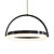 Franz LED Pendant: Sleek, Black & Brass 3D model small image 1