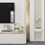 Modern TV Wall Set with 50" TV 3D model small image 2