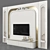 Modern TV Wall Set with 50" TV 3D model small image 3