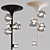 Modern Pendant Lights: Black & White, 610mm Height, 300mm Diameter 3D model small image 1