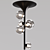 Modern Pendant Lights: Black & White, 610mm Height, 300mm Diameter 3D model small image 2