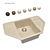 Elegant Corner Kitchen Sink 3D model small image 1