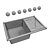 Gans Techno760 OM Kitchen Sink 3D model small image 2