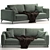 Elegant Orlando Sofa Bed 3D model small image 2