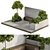 Outdoor Oasis Bench Set 3D model small image 2