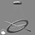 Sleek Hoop Chandelier: Ø90 cm 3D model small image 2