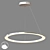 Sleek Hoop Chandelier: Ø90 cm 3D model small image 3