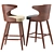 Kamryn Mid-Century Bar Stools: Quality, Style, and Comfort 3D model small image 3