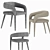 Elegant Gray Lisette Dining Chair 3D model small image 6