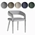 Elegant Gray Lisette Dining Chair 3D model small image 1