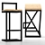 Sleek Loft Bar Stool 3D model small image 1