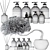 Modern Bathroom Accessory Set 3D model small image 2