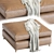 Elegant Hugo Ottoman: Plywood & Solid Wood Structure, Removable Goose Down Cushion 3D model small image 5