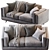 Zander Sofa: Stylish & Comfortable Couch 3D model small image 3