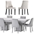 Sleek Modern Table Set 3D model small image 5