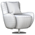 Modern Barrel Swivel Chair 3D model small image 7