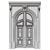 Classic 3D Max Door - 1700mm x 3260mm 3D model small image 5