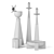 Divine Flames: Arno Declercq Church Candle Holders 3D model small image 2