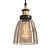 Smoke Glass Cloche Pendant: Industrial Loft Lighting 3D model small image 1