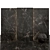 Sleek Black Pulpis Marble: Versatile Textured Tiles 3D model small image 2