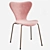 Modern Pink, Blue & Grey Fritz Hansen Series 7 Chair 3D model small image 1