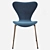 Modern Pink, Blue & Grey Fritz Hansen Series 7 Chair 3D model small image 2