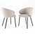 Modern Connubia STULLE Table with TUKA Dining Chair 3D model small image 4