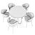 Modern Connubia STULLE Table with TUKA Dining Chair 3D model small image 6