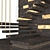 Modern Staircase 4: Stone, Glass & Metal 3D model small image 2
