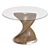 Modern Transparent Walnut Dining Table 3D model small image 3