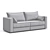 Elegant 2 + 4 Seater Sofa 3D model small image 2