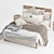  Flocca Bed: Luxurious Linen-Clad Dream 3D model small image 2