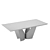 Garda Decor Quadro: Modern White Dining Table 3D model small image 2