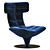 Harley Revolving Armchair: Modern 2015 Design 3D model small image 1