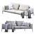 Elegant Lifesteel Leather Sofa 3D model small image 4